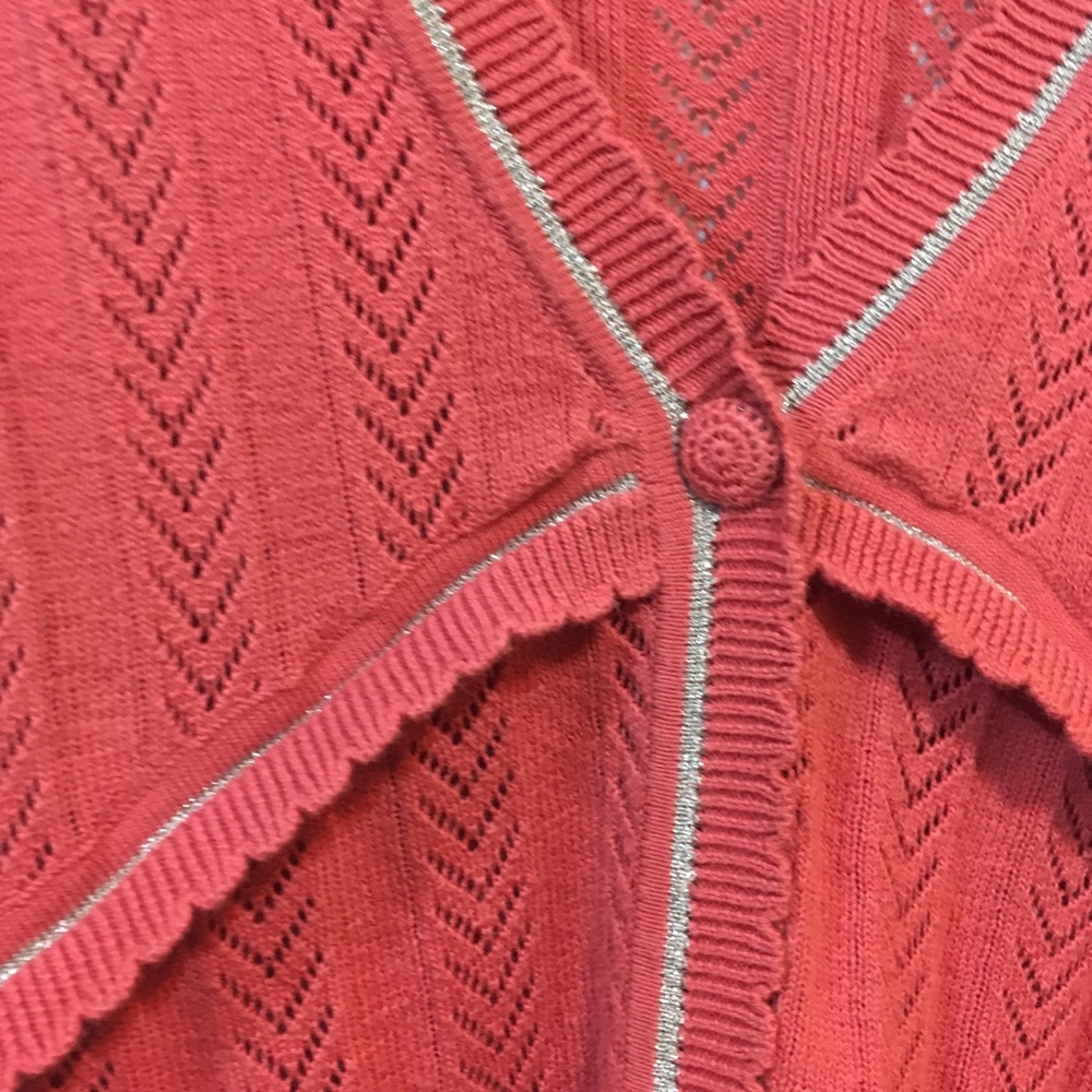 Tabitha- Anthropologie coral cardigan - Picture 4 of 8